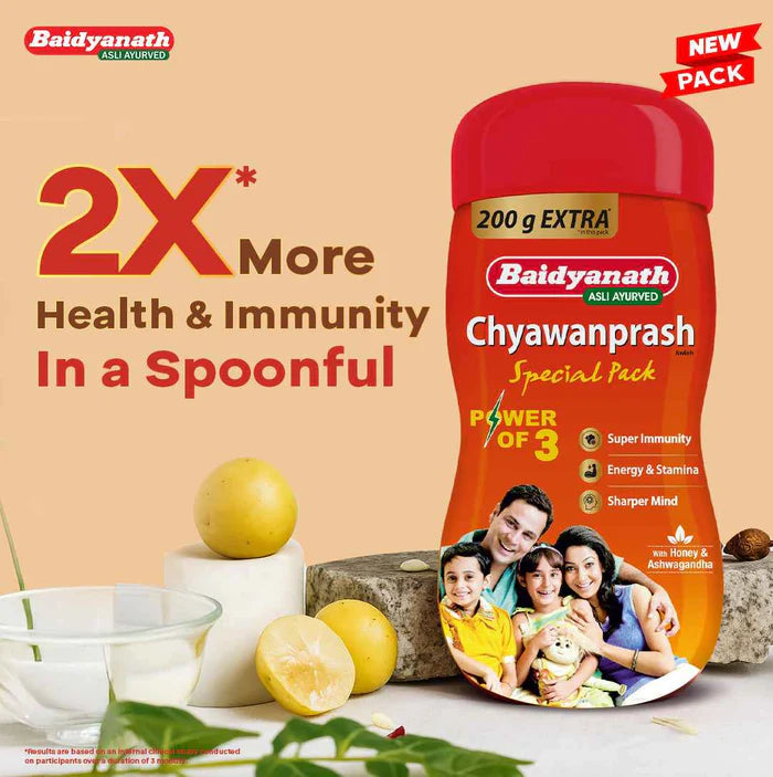 Baidyanath Chyawanprash Special Pack Immunity Booster | For Strength & Stamina - 1 KG+200 GM Extra