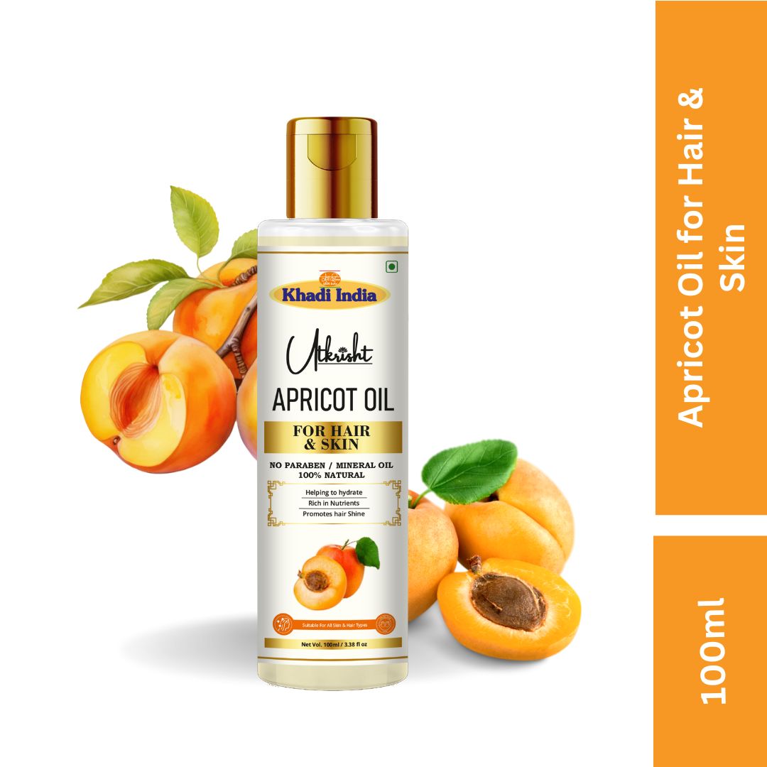 Utkrisht Khadi Apricot Oil for Hair & Skin (100ml)