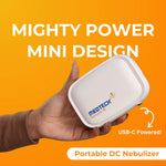 MEDTECH® Travelite USB-C Powered Portable Nebulizer | Super Compact and Portable Travel DC Nebulizer Machine with Complete Adult and Child Mask & Travel Pouch | 2 Years Warranty