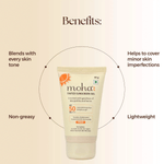 Moha Tinted Sunscreen Gel SPF 50 PA+++ - Matte Oil-Free Broad Spectrum Face Sunscreen