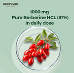 Goodcare Berberine Capsules - 60 Capsules – Natural Support for Blood Sugar, Cholesterol & Metabolic Health