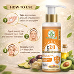Bhudevam Naturals Khadi SPF 20 Sunscreen Lotion for Face & Body | Lightweight Non-Sticky Sun Protection Lotion- 100ML