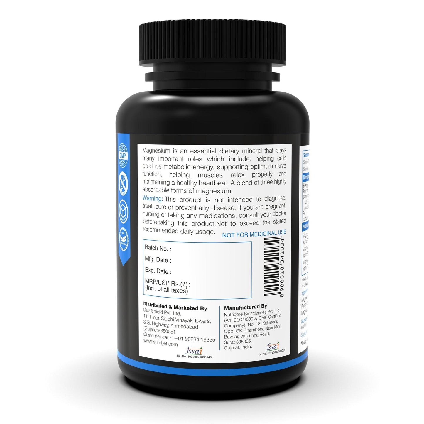 NutritJet Magnesium Complex 1750mg Veg Tablet - 120 Tablets