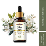 Khadi Jasmine Essential Oil | Pure & Natural Jasmine Oil for Face & Skin Care | Floral Essential Oil for Glowing-Looking Skin, Aromatherapy & Relaxation | 15 ml