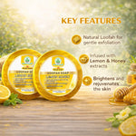 Bhudevam Naturals Khadi Lemon & Honey Loofah Soap – Deep Cleansing Scrub Soap for Smooth & Fresh Skin- 250GM (Pack of 2)