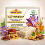 Bhudevam Naturals Khadi Saffron Handmade Bath Soap for Skin Brightening & Glow Boosting - 500GM (Pack of 4)