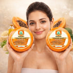 Bhudevam Naturals Khadi Papaya Loofah Soap – Natural Exfoliating Bath Soap for Glowing & Smooth Skin- 250GM (Pack of 2)