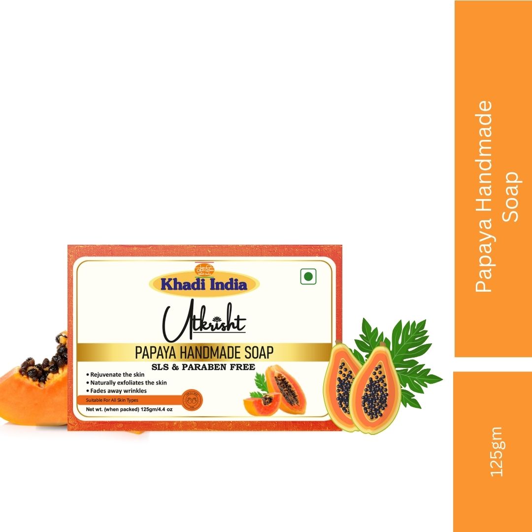 Utkrisht Khadi Papaya Soap (125g)