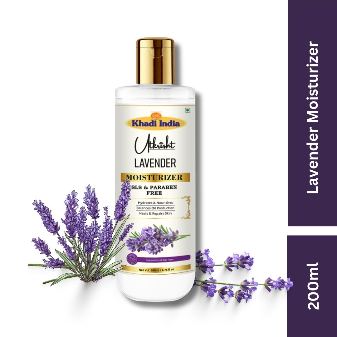 Utkrisht Khadi Pure Lavender Face Moisturizer | Soothing, Hydrating & Non-Greasy Face Cream