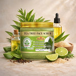 Bhudevam Naturals Khadi Tea Tree Face Scrub – Deep Cleansing Exfoliator for Acne, Pimples & Oil Control for Clear Skin- 150GM