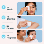 Hi Life Organic Cotton Makeup Remover Pads (Square) | 100% Pure Organic Cotton Facial Cleansing & Toning Pads (Pack of 100)
