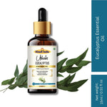 Khadi Eucalyptus Essential Oil | Pure & Natural Eucalyptus Oil for Body Care, Aromatherapy & Relaxation | Refreshing Herbal Essential Oil for Massage & Steam Inhalation | 15 ml