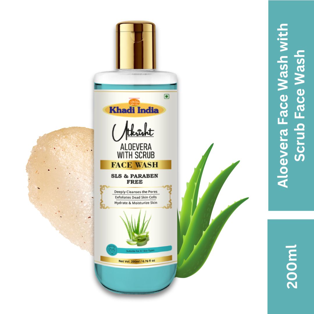 Utkrisht Khadi Aloe Vera With Scrub Face Wash (200ml)