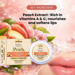 Kayee Ayurveda Peach Lip Care Balm, Moisturizing Lip Balm for Dry & Chapped Lips, Helps Lock in Moisture and Maintain Soft, Supple & Smooth-Looking Lips, Daily Lip Care for Women & Men | 6 g