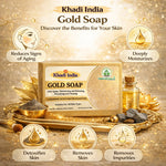 Bhudevam Naturals Khadi Handmade Gold Soap For Luxury Skin Brightening & Glow Soap - 500GM (Pack of 2)