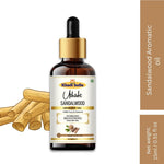Khadi Sandalwood Essential Oil | Pure & Natural Sandalwood Oil for Face & Skin Care | Herbal Essential Oil for Aromatherapy, Relaxation & Glowing-Looking Skin | 15 ml