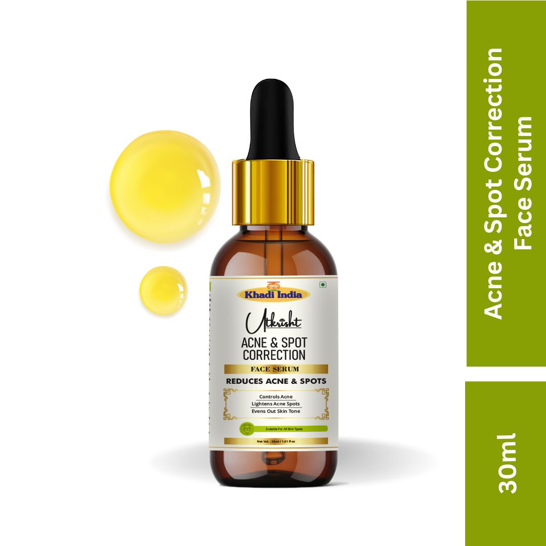 Khadi Acne & Spot Face Serum for Acne & Dark Spots | Pimple, Blemish & Acne Mark Care Serum | Oil Control & Even Skin Tone | Lightweight & Non-Greasy Formula | 30 ml