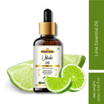 Khadi Lime Essential Oil | Pure & Natural Lime Oil for Face & Skin Care | Essential Oil for Oily & Acne-Prone Skin | Brightening & Refreshing Aromatherapy Oil | 15 ml