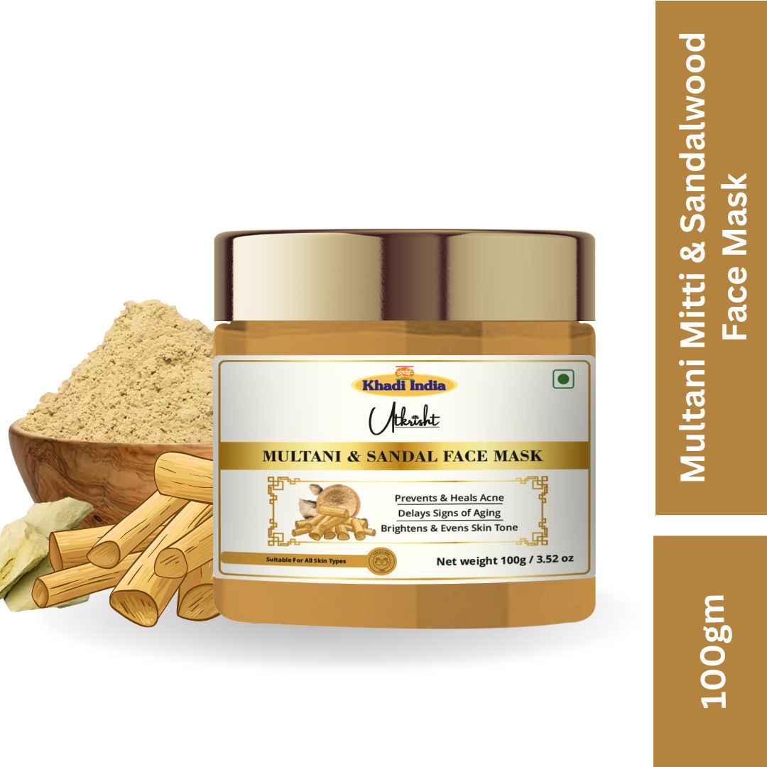 Khadi Herbal Multani Mitti & Sandal Face Pack (100gm Each)