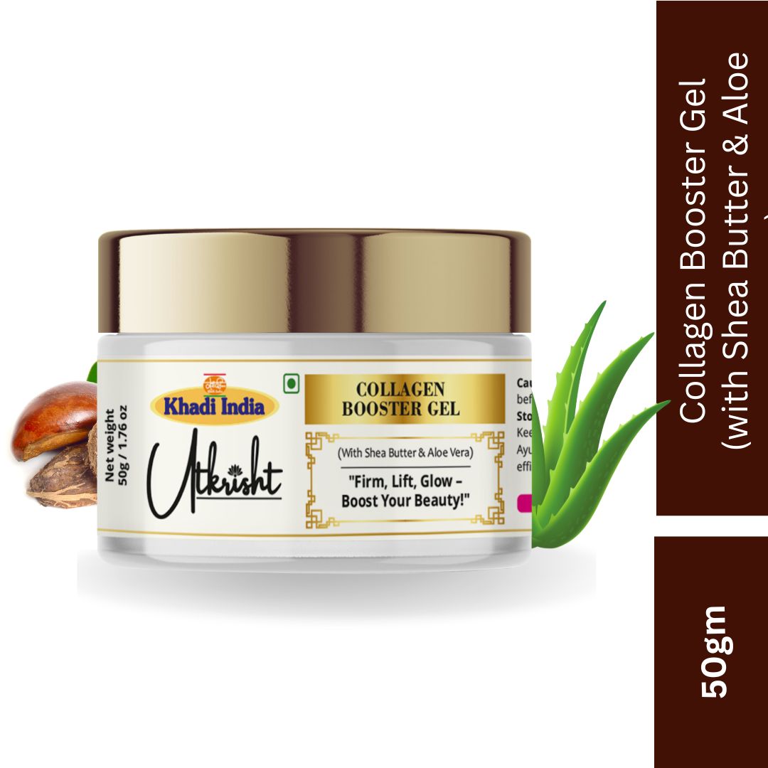 Khadi Collagen Booster Face Gel | Skin Firming & Hydrating Gel for Smooth, Supple & Youthful-Looking Skin | Daily Moisturizing Face Gel | Lightweight & Non-Sticky | 50 gm
