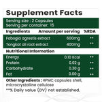 Raskam Fadogia Agrestis with Tongkat Ali Capsules, Maximum Strength, May Support athletic performance, stamina and stress tolerance, Vegan Friendly, 100 Capsules