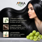 Arka Pure Life Organic Amla Powder for Hair – Herbal Hair Care Powder for Scalp Care, Strength & Healthy-Looking Hair – 200g