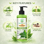 Bhudevam Naturals Khadi Tea Tree Face Wash – Anti-Pimple, Anti-Blemish & Refreshing Formula- 420ML (Pack of 2)