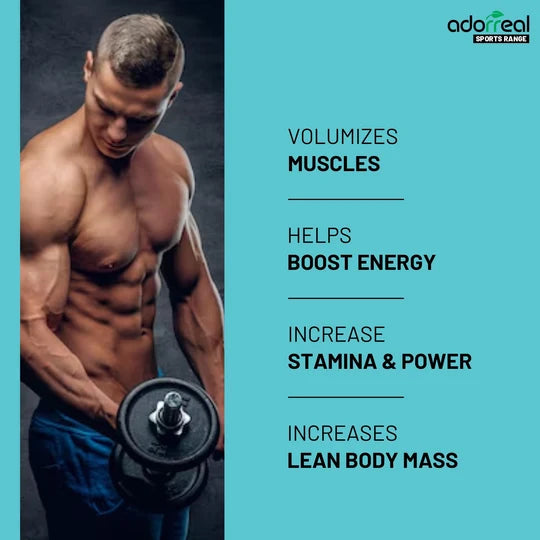 Adorreal Creatine Monohydrate Powder Unflavoured - 100gm
