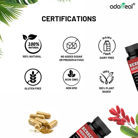 Adorreal Berberine Aristata Capsule | 60  Capsules
