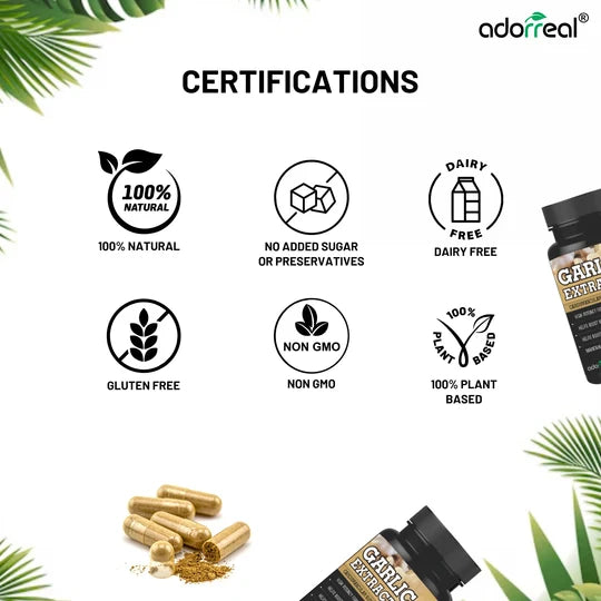 Adorreal Garlic Extract Capsule | 60  Capsules
