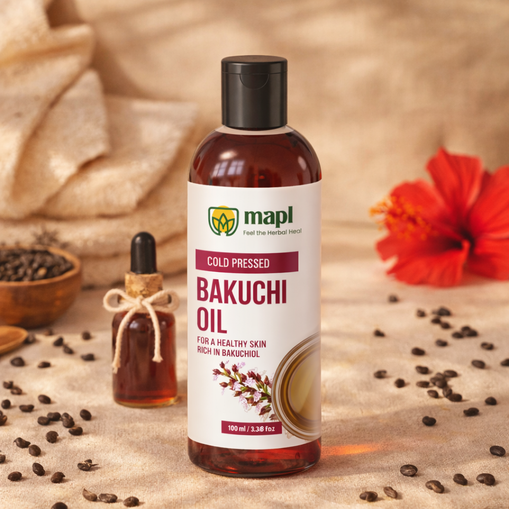 MAPL Bakuchi Oil | Cold-Pressed Ayurvedic Face Oil | Reduces Pigmentation, Promotes Glow & Even Skin Tone | 100 ml