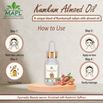 MAPL Kumkum Almond Oil | Ayurvedic Face Oil with Saffron & Almond | Enhances Glow, Skin Tone & Radiance | 15 ml