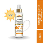 Khadi SPF 60 Sunscreen Lotion | Broad Spectrum UVA & UVB Sun Protection | Herbal Sunblock for Face & Body | Helps Protect Skin from Sun Tan & UV Damage | 100 ml