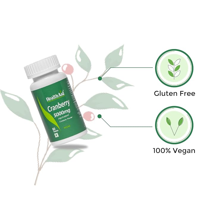 HealthAid Cranberry 5000 mg Tablet - 60 Tablets