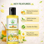 Bhudevam Naturals Khadi Herbal Honey Lemon Face Wash – Removes Dirt, Oil & Impurities Naturally- 420ML (Pack of 2)