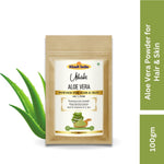 Khadi Aloe Vera Powder for Face, Skin & Hair | 100% Natural Aloe Vera Leaf Powder | Hydrating & Soothing Herbal Powder | Helps Moisturize Skin & Nourish Scalp | Face Pack & Hair Mask | For All Skin & Hair Types | 100 gm