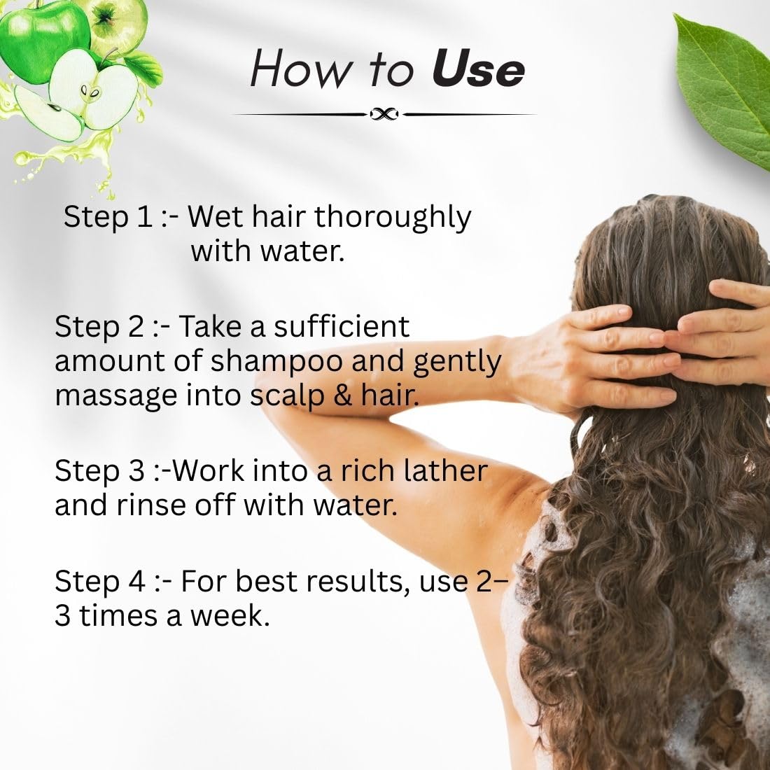 Bhudevam Naturals Khadi Green Apple Hair Shampoo + Conditioner for Soft, Silky & Frizz-Free Hair- 210ML