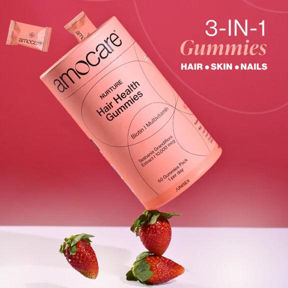 Amocare Natural Hair Health Gummies - 60 Gummies