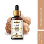Khadi Nutmeg Essential Oil | Pure & Natural Nutmeg Oil for Face & Body Care | Essential Oil for Glowing-Looking Skin, Massage & Relaxation | Warm Aromatherapy Oil for Wellness | 15 ml