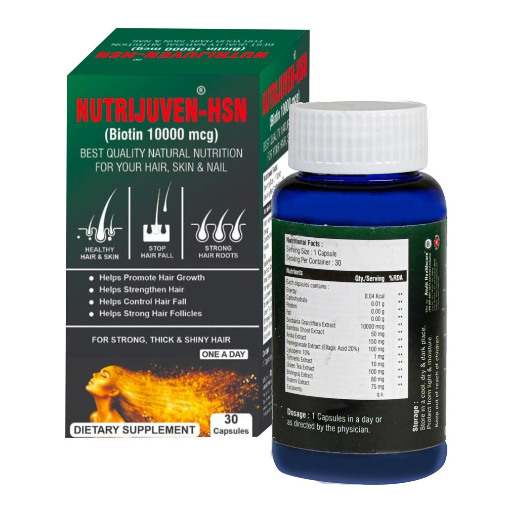 Bepop Bioscience Nutrijuven HSN Biotin 10000 mcg - 30 Capsule