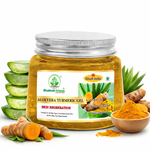 Bhudevam Naturals Khadi Aloe Vera Turmeric Gel for Face & Hair – Skin Brightening, Anti-Acne & Hydrating Moisturizer- 200GM