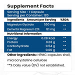 Raskam High Absorption Magnesium Glycinate -120 Vegetable Capsules ,1500mg