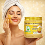 Bhudevam Naturals Khadi Ubtan Face & Body Scrub for Tan Removal – Herbal Exfoliating Scrub for Brightening & Skin Polishing- 150GM