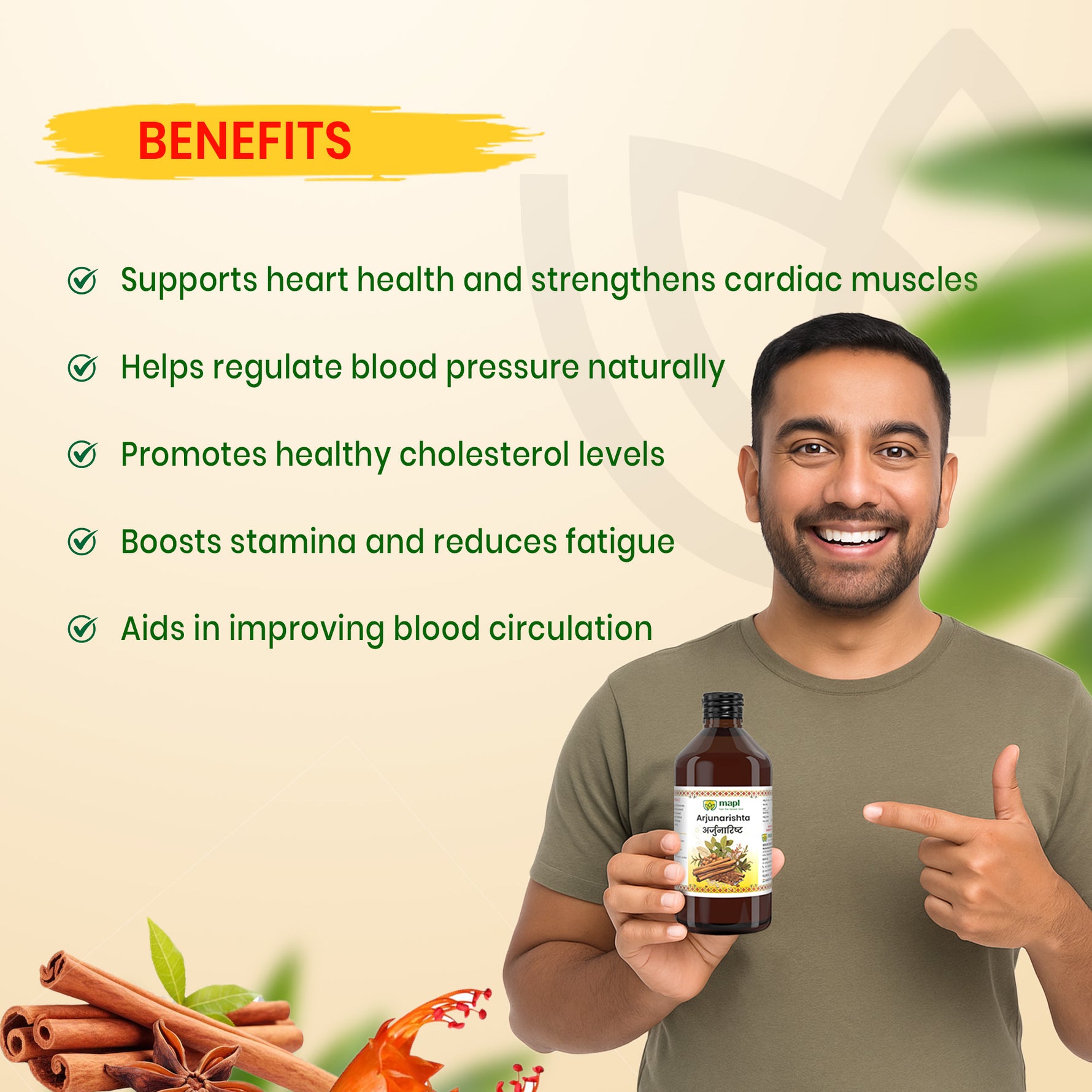 MAPL Herbal Arjunarishta 450ml Pack of 2