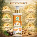 Bhudevam Naturals Khadi SPF 60 Moisturizing Sunscreen Lotion | Non-Greasy Sunblock for Outdoor Sun Protection- 100ML