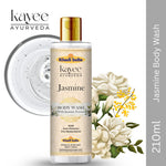 Kayee Ayurveda Jasmine Body Wash for Men & Women | Herbal Jasmine Shower Gel for Gentle Cleansing, Freshness & Soft Skin | Helps Remove Dirt, Sweat & Impurities Without Over-Drying | Refreshing Daily Bath & Body Care | 210 ml