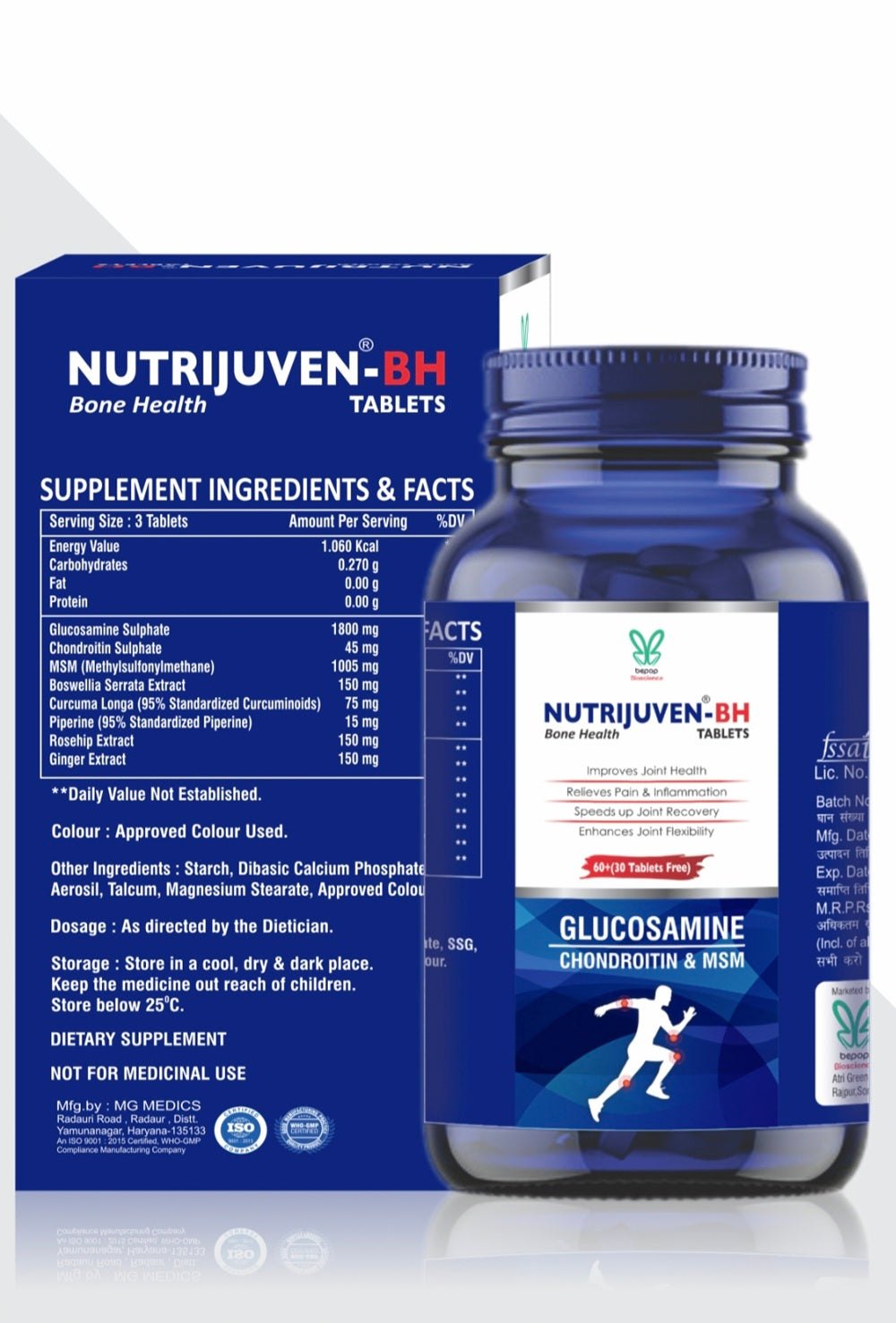 Bepop Bioscience Nutrijuven BH Bone Health Supplement Tablets - 30 Tabs