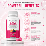 Fixuphealth Daily Antioxidants Coenzyme Q10 & Glutathione Supplement | NAC, Astaxanthin, Alpha Lipoic Acid, Grape Extract, Zinc & Selenium | Skin Brightening, Hair, Eye & Immunity Support | 30 Tablet