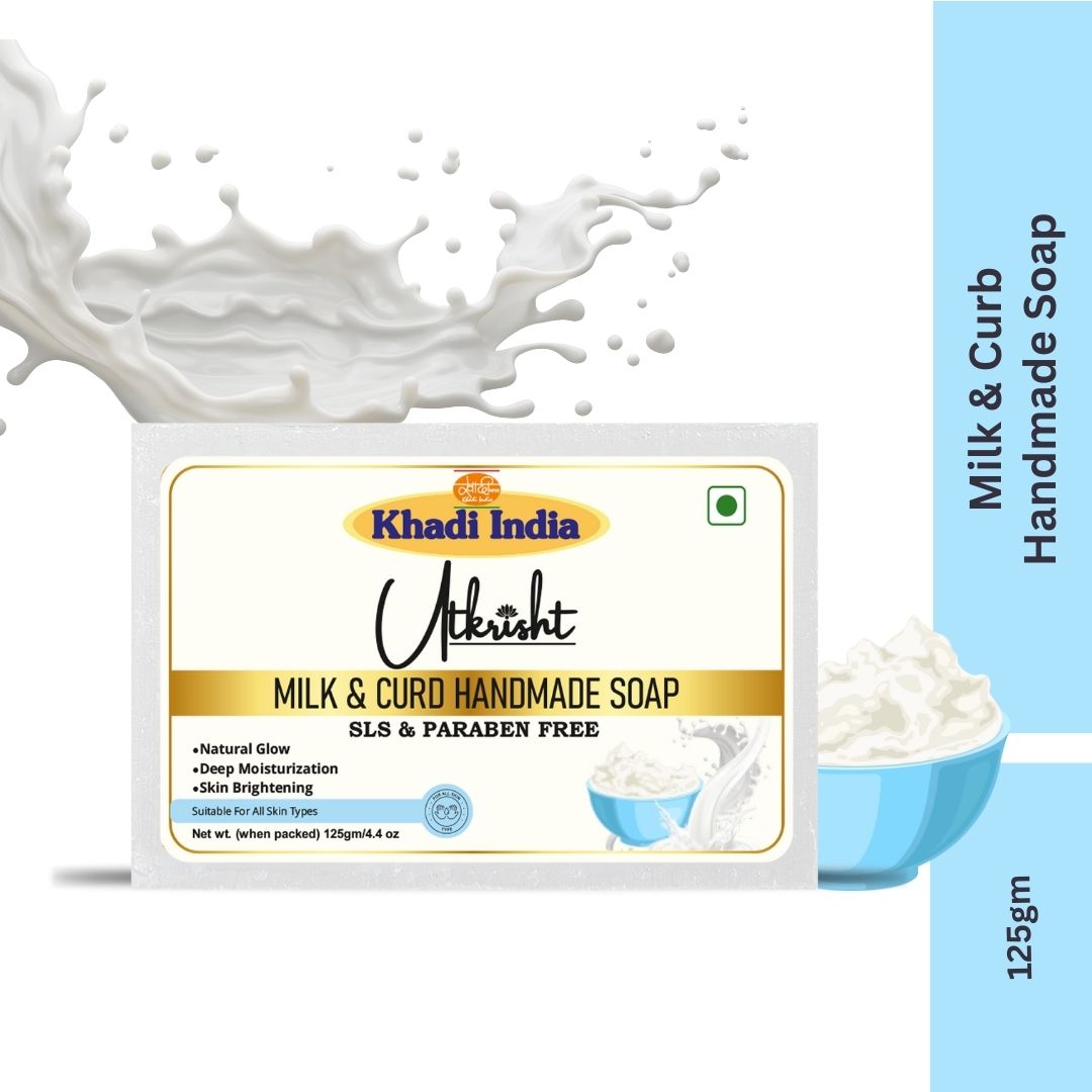 Utkrisht Khadi Milk and Curd Soap (125g)