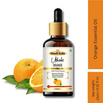 Khadi Orange Essential Oil | Pure & Natural Orange Oil for Face & Skin Care | Essential Oil for Glowing-Looking & Oily Skin | Refreshing Citrus Aromatherapy Oil | 15 ml